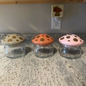 Target Mushroom Glass Jars - Set of 3